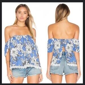 NEW Lovers + Friends Life's a beach floral top